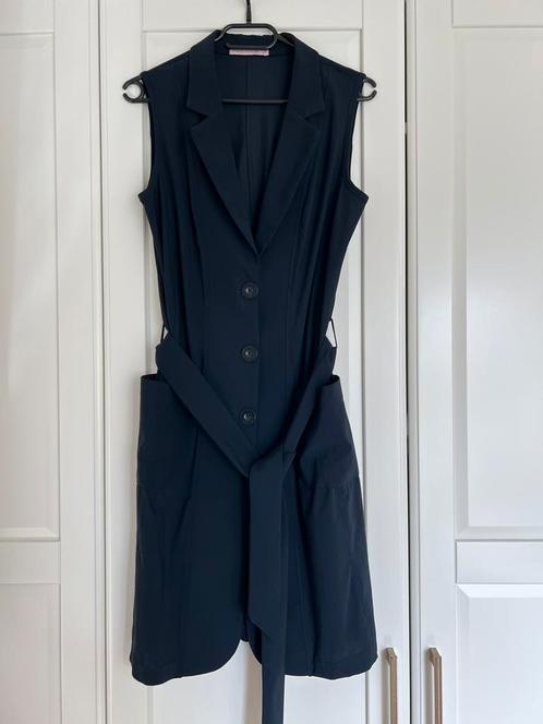 Studio anneloes long blazer gilet M donkerblauw travelstof, Kleding | Dames, Jasjes, Kostuums en Pakken, Zo goed als nieuw, Jasje