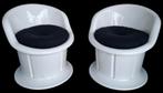 Twee vintage ikea popptorp stoelen fauteuils zgan, Vintage ikea, Kunststof, Twee, Wit