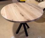 Ronde Eiken Eettafel - 130cm Doorsnee, Ophalen, 100 tot 150 cm, Nieuw, Vier personen