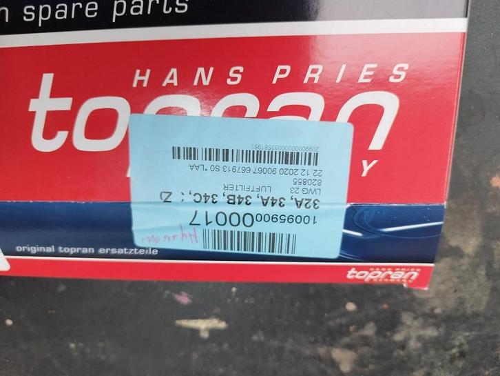 LUCHTFILTERS voor Hyundai i10 TOPRAN 820 855, Auto diversen, Onderhoudsmiddelen, Ophalen of Verzenden