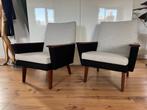 sixties fauteuils, Huis en Inrichting, Ophalen, Hout, 75 tot 100 cm, Zo goed als nieuw
