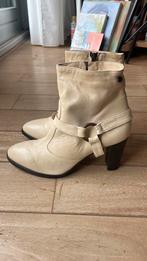 Enkellaarsjes ecru fred de la bretoniere nieuw maat 40, Fred de la Bretoniere, Beige, Lage of Enkellaarzen, Nieuw