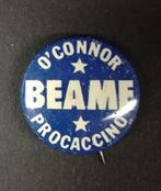 New York City Beame O'Connor & Procaccino Button USA verkies, Verzamelen, Speldjes, Pins en Buttons, Verzenden, Gebruikt, Stad of Land
