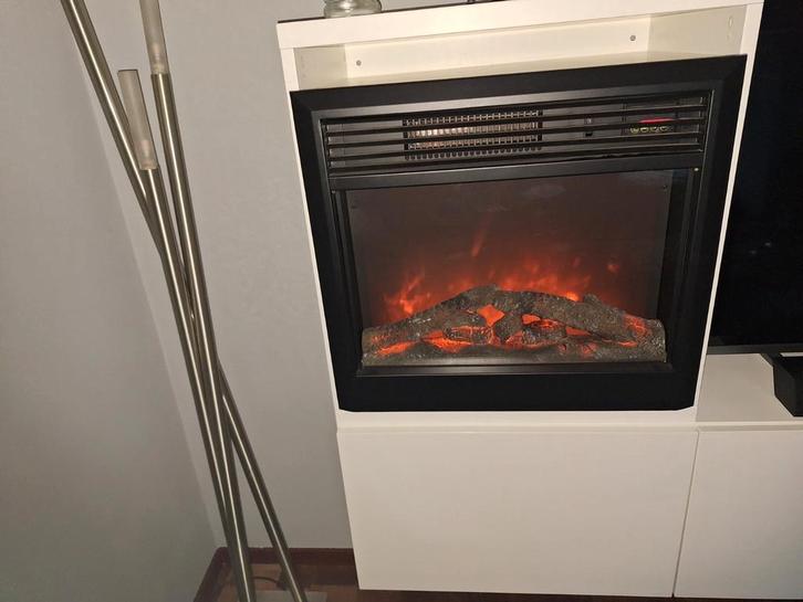 sfeerhaard met verwarming, Huis en Inrichting, Haarden, Zo goed als nieuw, Elektrische haard, Ophalen