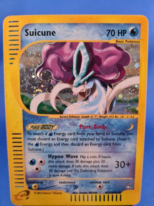 Suicune H25/H32 - Aquapolis, Hobby en Vrije tijd, Verzamelkaartspellen | Pokémon, Gebruikt, Losse kaart, Verzenden