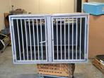Dubbelvaks Hondenkooi/ autokooi/ autobench, Dieren en Toebehoren, Hondenhokken, Ophalen, Zo goed als nieuw, 110 cm of meer, Minder dan 65 cm