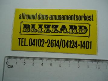 sticker oud BLIZZARD band orkest muziek nuland retro dans beschikbaar voor biedingen