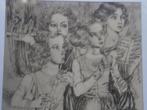 Jan Toorop prent van muziekmakende dames, Verzamelen, Gebruikt, Ophalen of Verzenden, Voor 1940, Prent