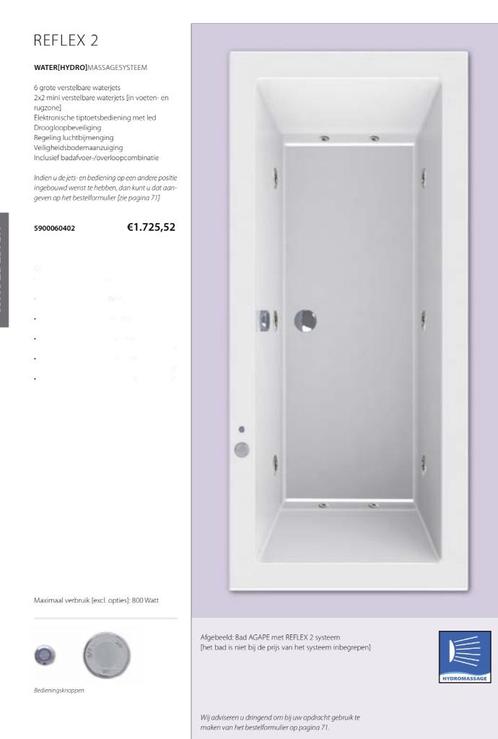 Wavedesign Whirlpool Bad 160x90 -ongebruikt-(& 100% nieuw), Doe-het-zelf en Verbouw, Sanitair, Zo goed als nieuw, Bad, Chroom