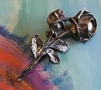 Broche roos van tin, Overige materialen, 4 tot 7 cm, Gebruikt, Overige kleuren