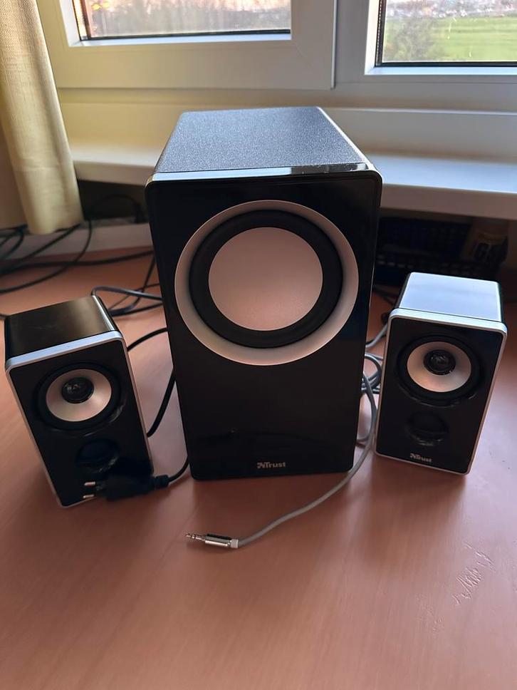 Trust 2.1 Speakers met Subwoofer, Computers en Software, Pc speakers, Gebruikt, Audiokanaal 2.1, Ophalen of Verzenden