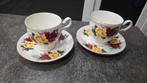 Queen Anne Bone China kop en schotels 2 stuks, Huis en Inrichting, Keuken | Servies, Ophalen of Verzenden, Zo goed als nieuw, Overige stijlen