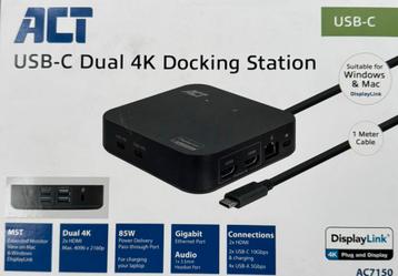 ACT USB-C DUAL 4K DOCKING STATION (NIEUW) beschikbaar voor biedingen