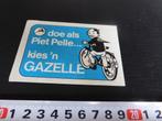 stickers doe als Piet Pelle  kies 'n GAZELLE Fiets  Rijwiel, Ophalen, Zo goed als nieuw