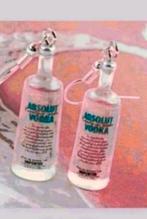 Zilveren oorbellen absolute Vodka, Hangers, Verzenden, Nieuw, Zilver