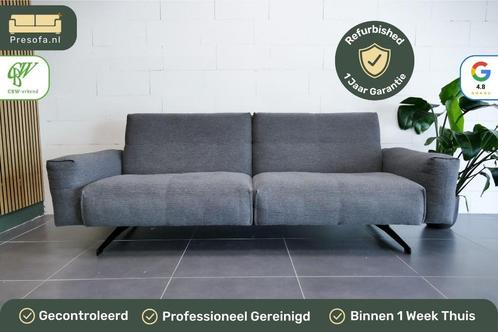 Refurbished 3-Zits Bank Rolf Benz 50 Donkergrijs | Garantie, Huis en Inrichting, Banken | Bankstellen, Zo goed als nieuw, Rechte bank