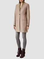 Allsaints Dune Lorie coat wollen mantel jas camel maat 40, Maat 38/40 (M), Beige, Nieuw, Allsaints
