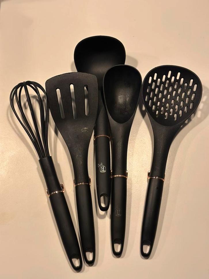 Berlinger Haus Keukentools - Zwart/Roségoud - 5-delig, Huis en Inrichting, Keuken | Keukenbenodigdheden, Zo goed als nieuw, Ophalen of Verzenden