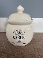 Claire Wilson’s garlic knoflook pot, Huis en Inrichting, Ophalen of Verzenden, Gebruikt, Overige materialen, Pot, Bus of Blik