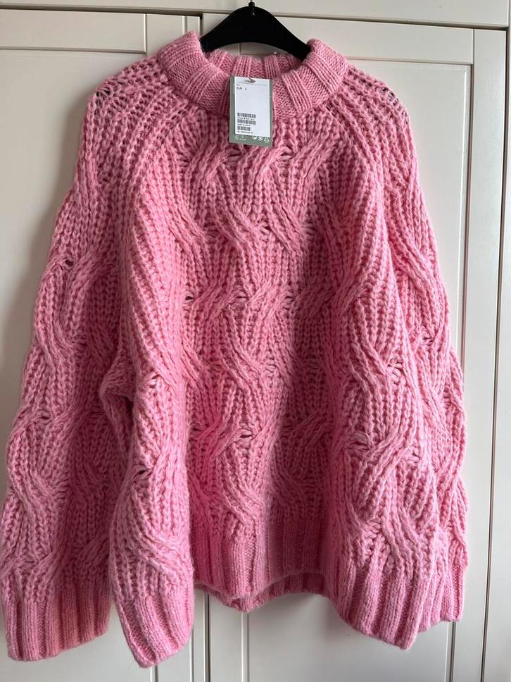 ✨💖H&M trui nieuw roze kabeltrui wintertrui gebreide L wol, Kleding | Dames, Truien en Vesten, Nieuw, Roze, Ophalen of Verzenden