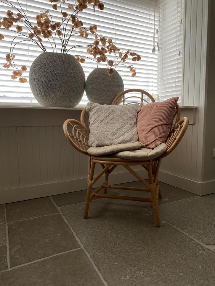 Rotan Lotusstoel - Vintage Stijl, Huis en Inrichting, Stoelen, Nieuw, Twee, Riet of Rotan, Bruin, Ophalen