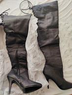 Pleaser leren overknee laarzen – ZGAN, maat 40, Ophalen, Hoge laarzen, Zwart, Zo goed als nieuw