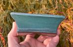 Bonsai schaal Turquoise geglazuurd aardewerk 12,2x8,7x4,7, Tuin en Terras, Ophalen of Verzenden, Zo goed als nieuw, Aardewerk