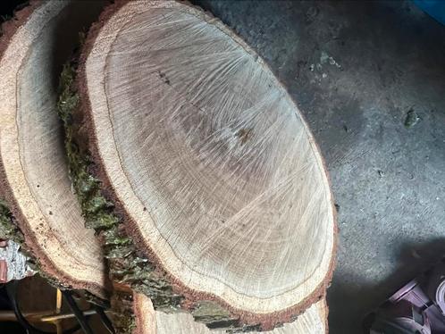 Boomstam schijven Eik, Doe-het-zelf en Verbouw, Hout en Planken, Zo goed als nieuw, Pallet, Overige houtsoorten, Minder dan 200 cm