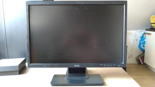 Iiyama ProLite E2201W Zwart Monitor, Computers en Software, Monitoren, Gebruikt, 61 t/m 100 Hz, DVI, VGA, Gaming, Kantelbaar, Overige typen