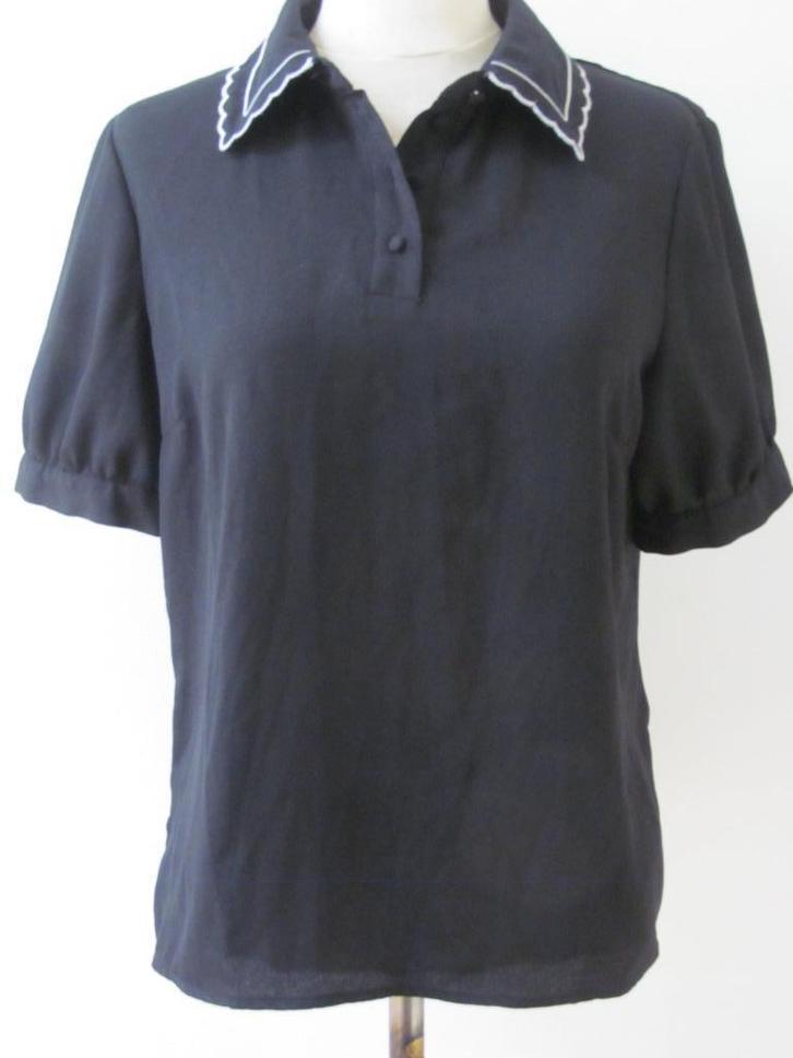 Blouse Mint & Berry: zwart, korte mouw, maat 38, Kleding | Dames, Blouses en Tunieken, Zo goed als nieuw, Maat 38/40 (M), Zwart