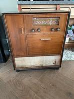 Vintage audiomeubel radio en platenspeler, Ophalen