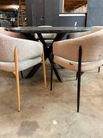 Echt marmeren eettafelset 5 persoons 130 cm diameter, Antiek en Kunst, Antiek | Meubels | Tafels, Ophalen of Verzenden