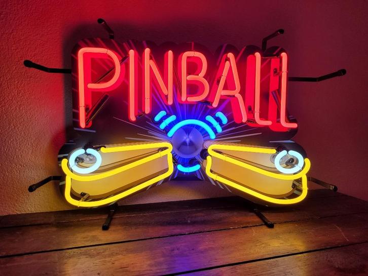 PINBALL neon lamp div. neonverlichting fifties sixties retro, Verzamelen, Merken en Reclamevoorwerpen, Zo goed als nieuw, Lichtbak of (neon) lamp