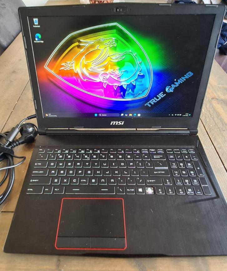MSI GE63 Raider RGB 8RE, Computers en Software, Windows Laptops, Gebruikt, 15 inch, HDD, SSD, 2 tot 3 Ghz, 16 GB, Qwerty, Met videokaart