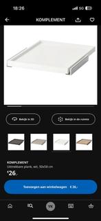 Ikea Komplement Uittrekbare Plank Wit 50x58cm, Ophalen, Met plank(en), Kunststof, Nieuw