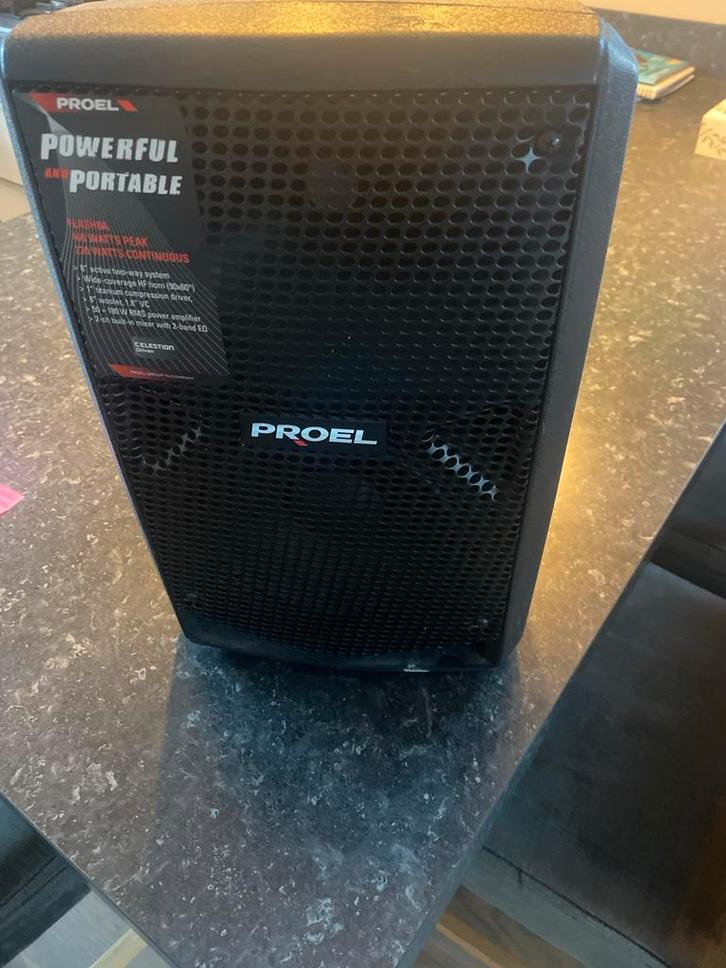 Proel Flash 8A Actieve Luidspreker, Audio, Tv en Foto, Luidsprekers, Gebruikt, Front, Rear of Stereo speakers, 60 tot 120 watt