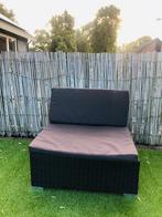 Fauteuil buiten rotan zwart, Tuin en Terras, Tuinstoelen, Ophalen of Verzenden, Gebruikt, Rotan
