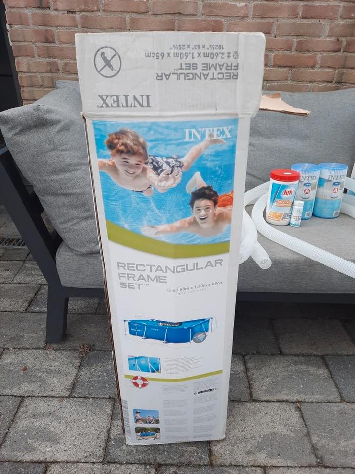 Intex opzetzwembad compleet met pomp en andere benodigdheden, Tuin en Terras, Zwembaden, Gebruikt, Opzetzwembad, Minder dan 80 cm