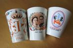 3 herdenkingsbekers koninklijk huis, Ophalen, Gebruikt, Nederland, Servies