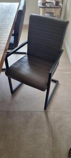 Eetkamerstoelen - 4 stuks, Ophalen, Bruin, Zo goed als nieuw, Metaal