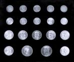 19 zilveren munten van Juliana 1948-1980 Zilver, Postzegels en Munten, Munten | Nederland, Koningin Juliana, Setje, Zilver, Overige waardes