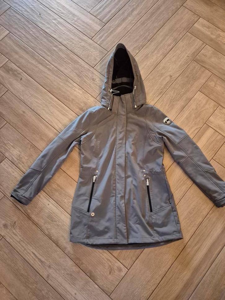 Luhta Softshell parka - maat 42, Kleding | Dames, Jassen | Zomer, Zo goed als nieuw, Maat 42/44 (L), Grijs, Ophalen of Verzenden