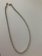 Ketting met Strass - 40 cm, Overige materialen, Ophalen of Verzenden, Zo goed als nieuw, Zilver