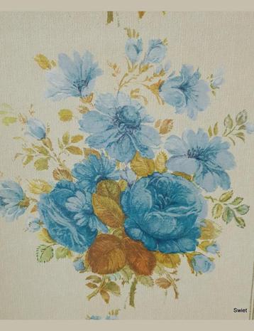 14012 retro bloemen streep cottage vintage oud behang swiet beschikbaar voor biedingen