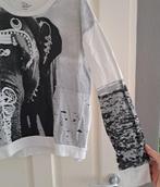 Leon & Harper trui wit grijs olifant print oversized S 49671, Leon & Harper, ., Wit, Leon & Harper