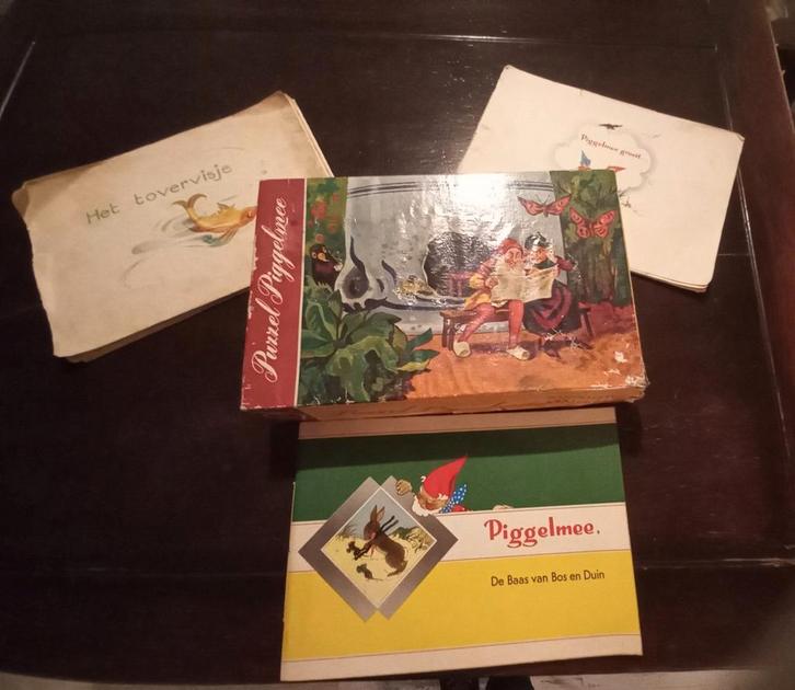 Verzameling Piggelmee; puzzel en 3 boekjes, Boeken, Overige Boeken, Gelezen, Ophalen of Verzenden