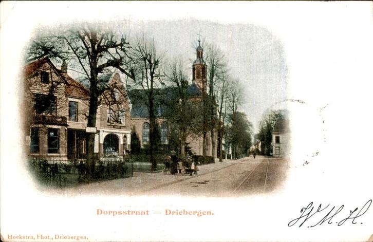 Driebergen - Dorpsstraat, Verzamelen, Ansichtkaarten | Nederland, Gelopen, Utrecht, Voor 1920, Ophalen of Verzenden