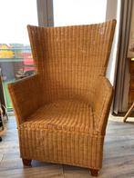 Mooie rieten fauteuil, Huis en Inrichting, Fauteuils, Ophalen, Gebruikt, Minder dan 75 cm, Riet of Rotan