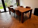 Prachtige massieve teakhouten tafel 210 x 100, 100 tot 150 cm, 200 cm of meer, Teakhout, Rechthoekig