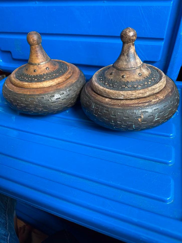 Oosterse Sieradendoosjes/Decoratieve Potten - Set van 2, Antiek en Kunst, Antiek | Woonaccessoires, Ophalen of Verzenden